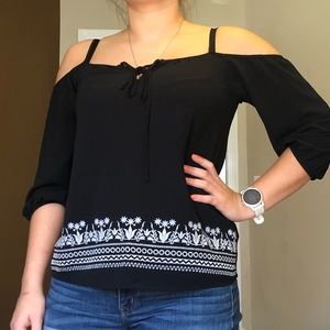 Off the shoulder tank long sleeve